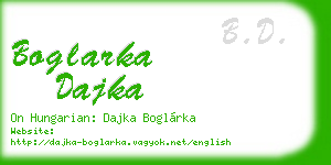 boglarka dajka business card