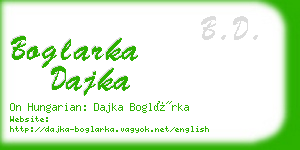 boglarka dajka business card